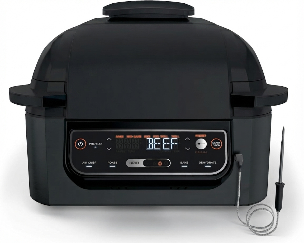 Ninja Foodi Smart 5-in-1 Indoor Grill & 4-qt Air Fryer, Black, LG451BK